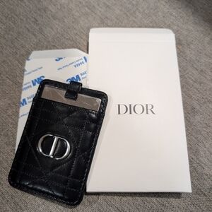 Dior Beauty Quilted Phone Back Case Mirror Set/ Card Holder- NEW